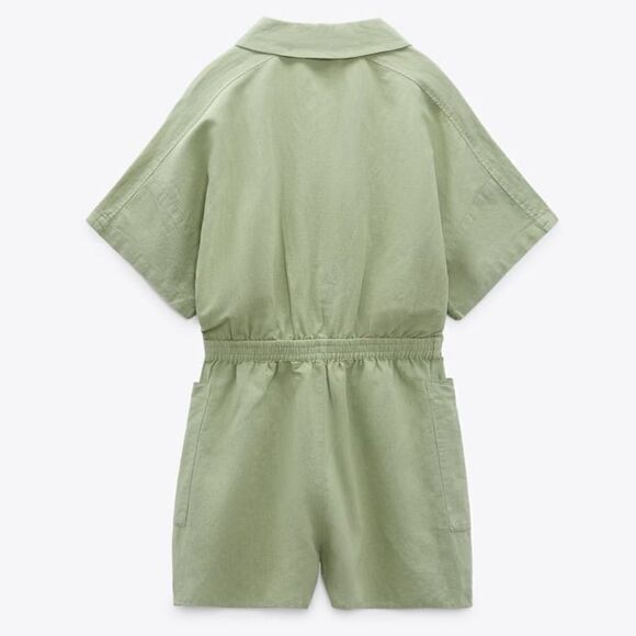 Zara Linen Blend Short Jumpsuit - Picture 2 of 7